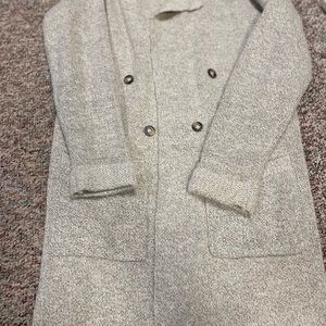 Lulus Sweater Jacket Grey Size Medium